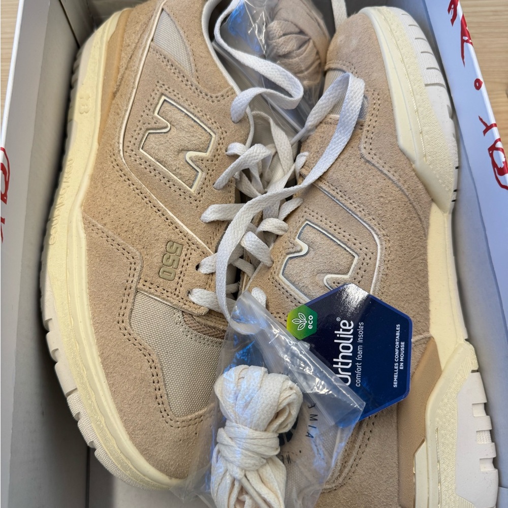 Aime Leon Dore x New Balance 550 Box Label — Brown White